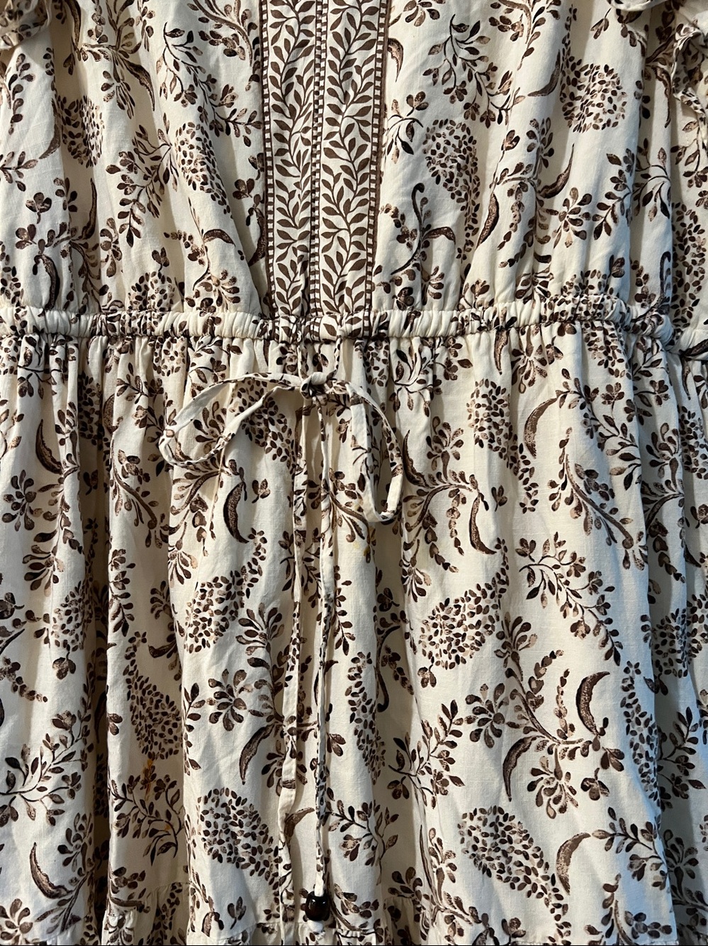 V-Neck Flutter Sleeve Midi Dress bohemian- - Picture 2 of 5